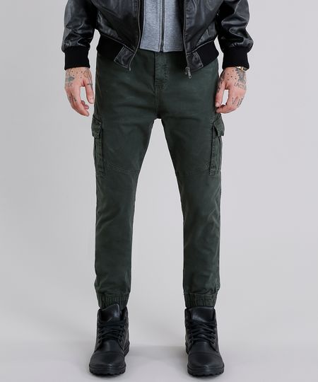 Calca-Masculina-Jogger-Cargo-em-Algodao---Sustentavel-Verde-Militar-9107982-Verde_Militar_1