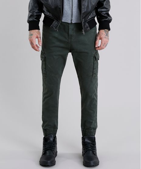 Calca-Masculina-Jogger-Cargo-em-Algodao---Sustentavel-Verde-Militar-9107982-Verde_Militar_1