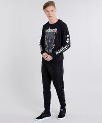 Calca-Masculina-Jogger-em-Moletom-com-Estampa-Lateral--Whatever--Preta-8938389-Preto_3