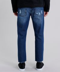 Calca-Jeans-Masculina-Tapered-Destroyed-Azul-Escuro-9110307-Azul_Escuro_2