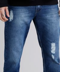 Calca-Jeans-Masculina-Tapered-Destroyed-Azul-Escuro-9110307-Azul_Escuro_4