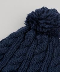 Gorro-Feminino-em-Trico-com-Pompom-Azul-Marinho-8754445-Azul_Marinho_4