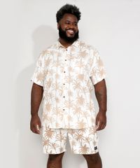 Bermuda-Masculina-Plus-Size-de-Sarja-Birden-Coqueiros-com-Bolsos-e-Cordao-Bege-Claro-9970122-Bege_Claro_3