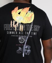 Camiseta-Masculina-Plus-Size-Manga-Curta-Gola-Careca-Flor--Fireflies-in-the-Sky--Preta-9979780-Preto_2