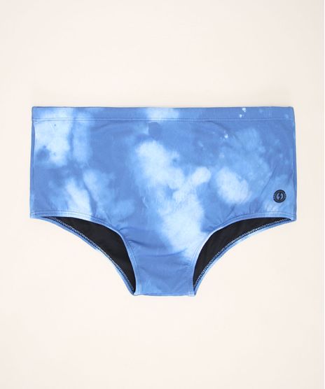 Sunga-Masculina-Estampada-Tradicional-Tie-Dye-com-Protecao-UV50--Azul-9970090-Azul_1