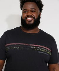 Camiseta-Masculina-Plus-Size-Manga-Curta-Gola-Careca--The-Shoreland--com-Listras-Preta-9977439-Preto_2