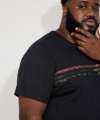 Camiseta-Masculina-Plus-Size-Manga-Curta-Gola-Careca--The-Shoreland--com-Listras-Preta-9977439-Preto_5