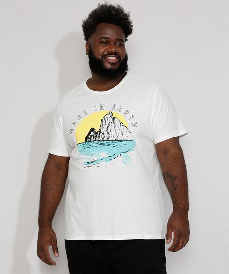 Camiseta-Masculina-Plus-Size-Manga-Curta-Gola-Careca--Made-in-Earth--Off-White-9977474-Off_White_1