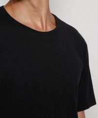Camiseta-Masculina-Manga-Curta-Gola-Careca-com-Estampa-Floral-Preta-9967022-Preto_5