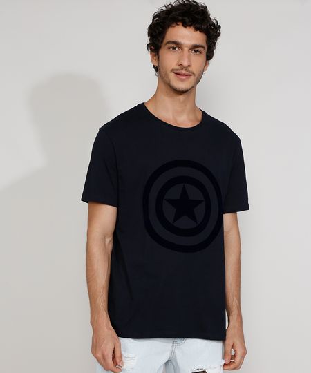 Camiseta-Masculina-Manga-Curta-Gola-Careca-Capitao-America-Flocada-Azul-Escuro-9976198-Azul_Escuro_1 Camiseta-Masculina-Manga-Curta-Gola-Careca-Capitao-America-Flocada-Azul-Escuro-9976198-Azul_Escuro_1