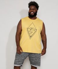 Regata-Masculina-Plus-Size-Onda-Gola-Careca-Amarela-9977479-Amarelo_3