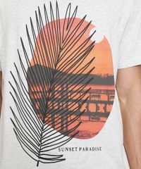 Camiseta-Masculina-Manga-Curta-Gola-Careca-Folha--Sunset-Paradise--Cinza-Mescla-Claro-9981973-Cinza_Mescla_Claro_2