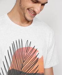 Camiseta-Masculina-Manga-Curta-Gola-Careca-Folha--Sunset-Paradise--Cinza-Mescla-Claro-9981973-Cinza_Mescla_Claro_5