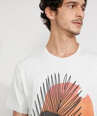 Camiseta-Masculina-Manga-Curta-Gola-Careca-Folha--Sunset-Paradise--Cinza-Mescla-Claro-9981973-Cinza_Mescla_Claro_6