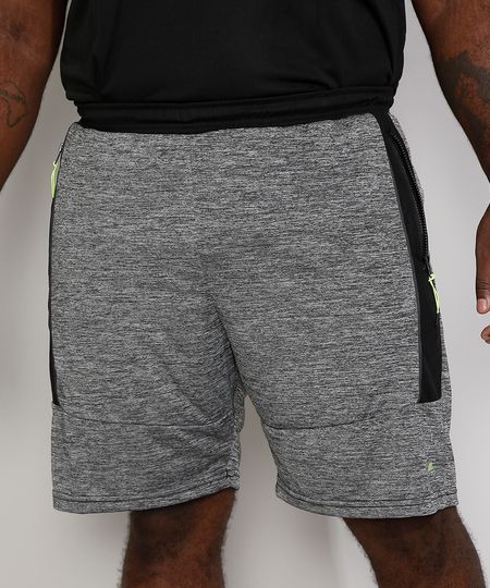 Bermuda-Masculina-Plus-Size-Esportiva-Ace-com-Bolsos-de-Ziper-Cinza-Mescla-Escuro-9968911-Cinza_Mescla_Escuro_1