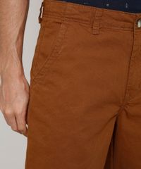 Bermuda-Masculina-de-Sarja-Reta-Chino-Caramelo-9975438-Caramelo_6