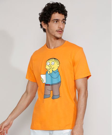 Camiseta-Masculina-Manga-Curta-Gola-Careca-Ralph-Os-Simpsons-Laranja-9982201-Laranja_1