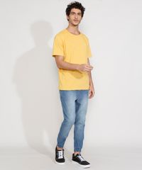 Camiseta-Masculina-Manga-Curta-Basica-Gola-Careca-Mostarda-9602030-Mostarda_3