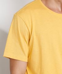 Camiseta-Masculina-Manga-Curta-Basica-Gola-Careca-Mostarda-9602030-Mostarda_4