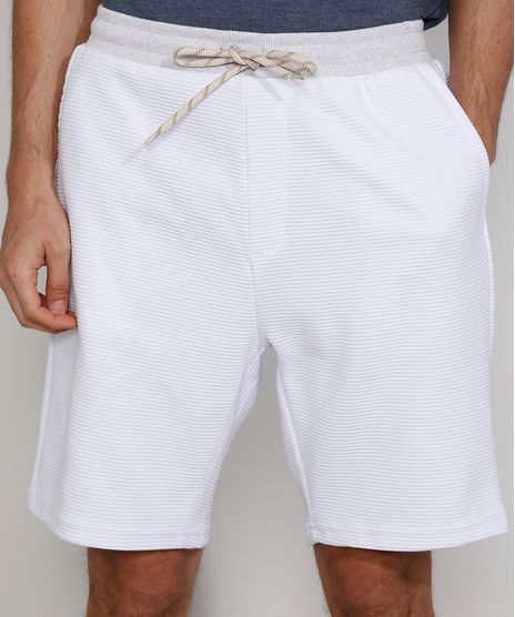 Bermuda-de-Moletom-Masculina-Relaxed-Canelada-com-Cordao-e-Bolsos-Branca-9967988-Branco_1
