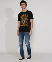 Camiseta-Masculina-Manga-Curta-Gola-Careca-da-Banda-Queen-Flocada-Preta-9981162-Preto_3