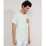 Camiseta-Masculina-Estampada-Manga-Curta-Gola-Careca-Mini-Print-com-Bolso-de-Suede-Verde-Claro-9971314-Verde_Claro_1