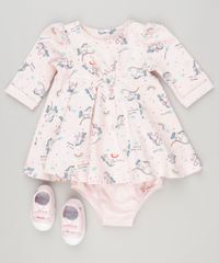 Vestido-Infantil-Estampado-de-Unicornio-com-Laco-Manga-Longa---Calcinha-Rosa-Claro-9137715-Rosa_Claro_3