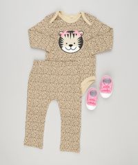 Calca-Infantil-Onca-Estampada-Animal-Print-em-Algodao---Sustentavel-Bege-8974139-Bege_3