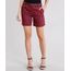 Short--Alfaiataria-Estampado-de-Folhas-com-Cinto-Vinho-8933054-Vinho_1
