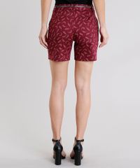 Short--Alfaiataria-Estampado-de-Folhas-com-Cinto-Vinho-8933054-Vinho_2