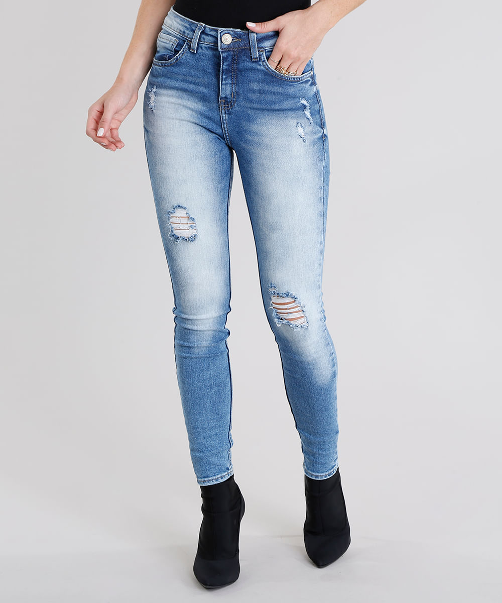 calças jeans cintura alta 2018