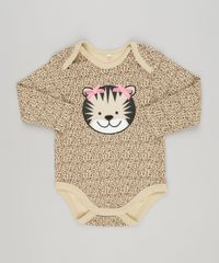 Body-Infantil-Onca-Estampado-Animal-Print-Manga-Longa-Gola-Redonda-em-Algodao---Sustentavel-Bege-8974153-Bege_1