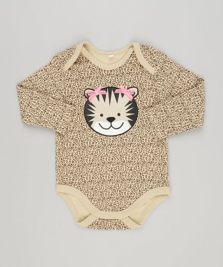 Body-Infantil-Onca-Estampado-Animal-Print-Manga-Longa-Gola-Redonda-em-Algodao---Sustentavel-Bege-8974153-Bege_1