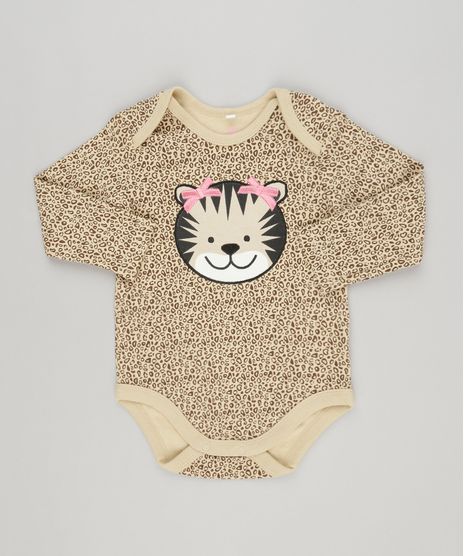 Body-Infantil-Onca-Estampado-Animal-Print-Manga-Longa-Gola-Redonda-em-Algodao---Sustentavel-Bege-8974153-Bege_1