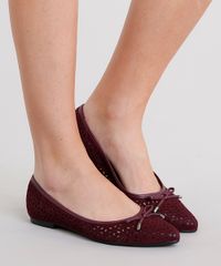 Sapatilha-Feminina-Bico-Fino-Beira-Rio-em-Suede-com-Laser-Cut-e-Laco-Vinho-9175363-Vinho_2