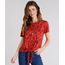 Blusa-Feminina-com-No-e-Estampa-Floral-Manga-Curta-Decote-Redondo-Laranja-Escuro-8977640-Laranja_Escuro_1