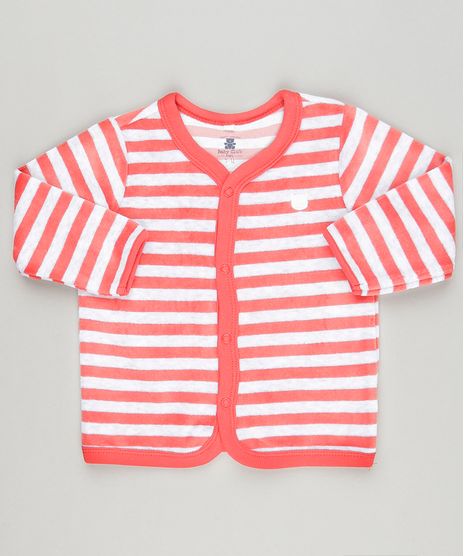 Cardigan-Infantil-em-Plush-Listrado-Manga-Longa-de-Algodao---Sustentavel-Cinza-Mescla-Claro-8812990-Cinza_Mescla_Claro_1