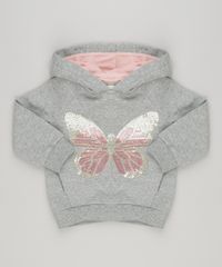 Blusao-Infantil-em-Moletom-Borboleta-com-Paetes-e-Capuz-Manga-Longa-Cinza-Mescla-8860271-Cinza_Mescla_1