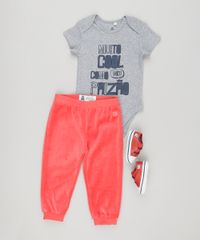 Body-Infantil--Muito-Cool-Como-Meu-Paizao--Manga-Curta-Decote-Redondo-em-Algodao---Sustentavel-Cinza-Mescla-8809799-Cinza_Mescla_3
