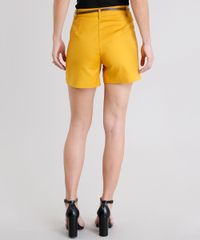 Short-Feminino-Alafaiataria-Curto-com-Cinto--Amarelo-Escuro-8886816-Amarelo_Escuro_2
