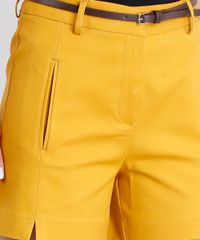 Short-Feminino-Alafaiataria-Curto-com-Cinto--Amarelo-Escuro-8886816-Amarelo_Escuro_4