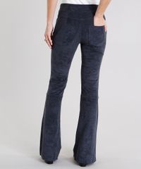 Calca-Feminina-Flare-em-Suede-com-Lace-Up-Azul-Marinho-8886921-Azul_Marinho_2