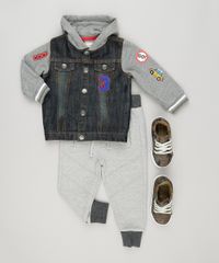 Calca-Infantil-Jogger-em-Moletom-Canelado-com-Bolsos-Cinza-Mescla-Claro-8871273-Cinza_Mescla_Claro_3