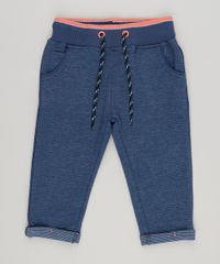 Calca-Infantil-em-Moletom-Canelado-com-Bolsos-Barra-Dobrada-Azul-Marinho-8868413-Azul_Marinho_1
