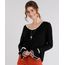 Blusa-Feminina-Decote-V-Contrastante-em-Trico-Manga-Longa-com-Babado-Preta-8873271-Preto_1