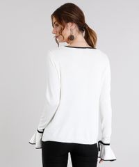Blusa-Feminina-Decote-V-Contrastante-em-Trico-Manga-Longa-com-Babado-Off-White-8873271-Off_White_2