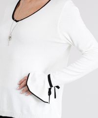 Blusa-Feminina-Decote-V-Contrastante-em-Trico-Manga-Longa-com-Babado-Off-White-8873271-Off_White_4