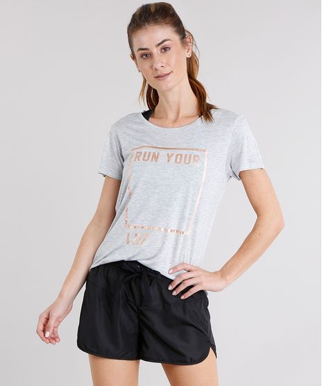 Blusa-Feminina-Esportiva-Ace--Run-Your-Life--Estampa-Metalizada-Manga-Curta-Decote-Redondo-Cinza-Mescla-Claro-9085245-Cinza_Mescla_Claro_1