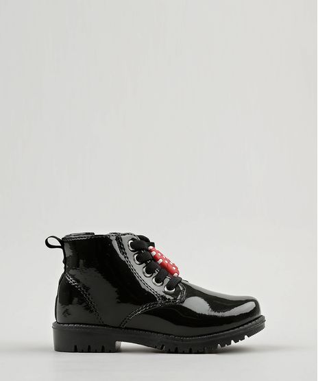 Bota-Coturno-Infantil-Minnie-em-Verniz-com-Laco-Preta-9049858-Preto_1