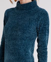 Sueter-Feminino-Gola-Alta-em-Trico-Manga-Longa-Verde-Escuro-8473941-Verde_Escuro_4